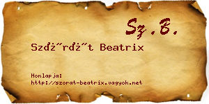 Szórát Beatrix névjegykártya