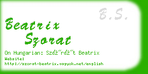 beatrix szorat business card